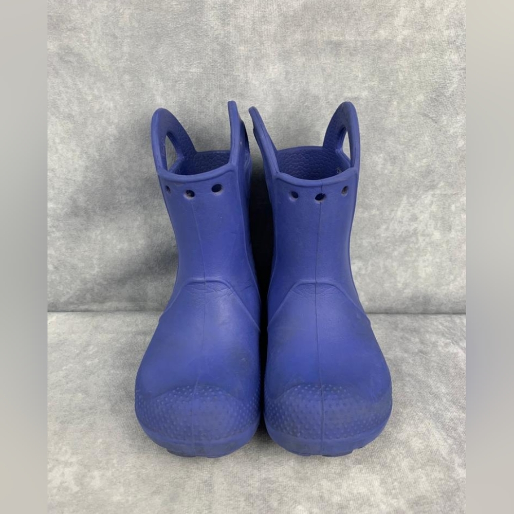 CROCS Kids Blue Handle Rain & Snow Boots - Picture 5 of 7
